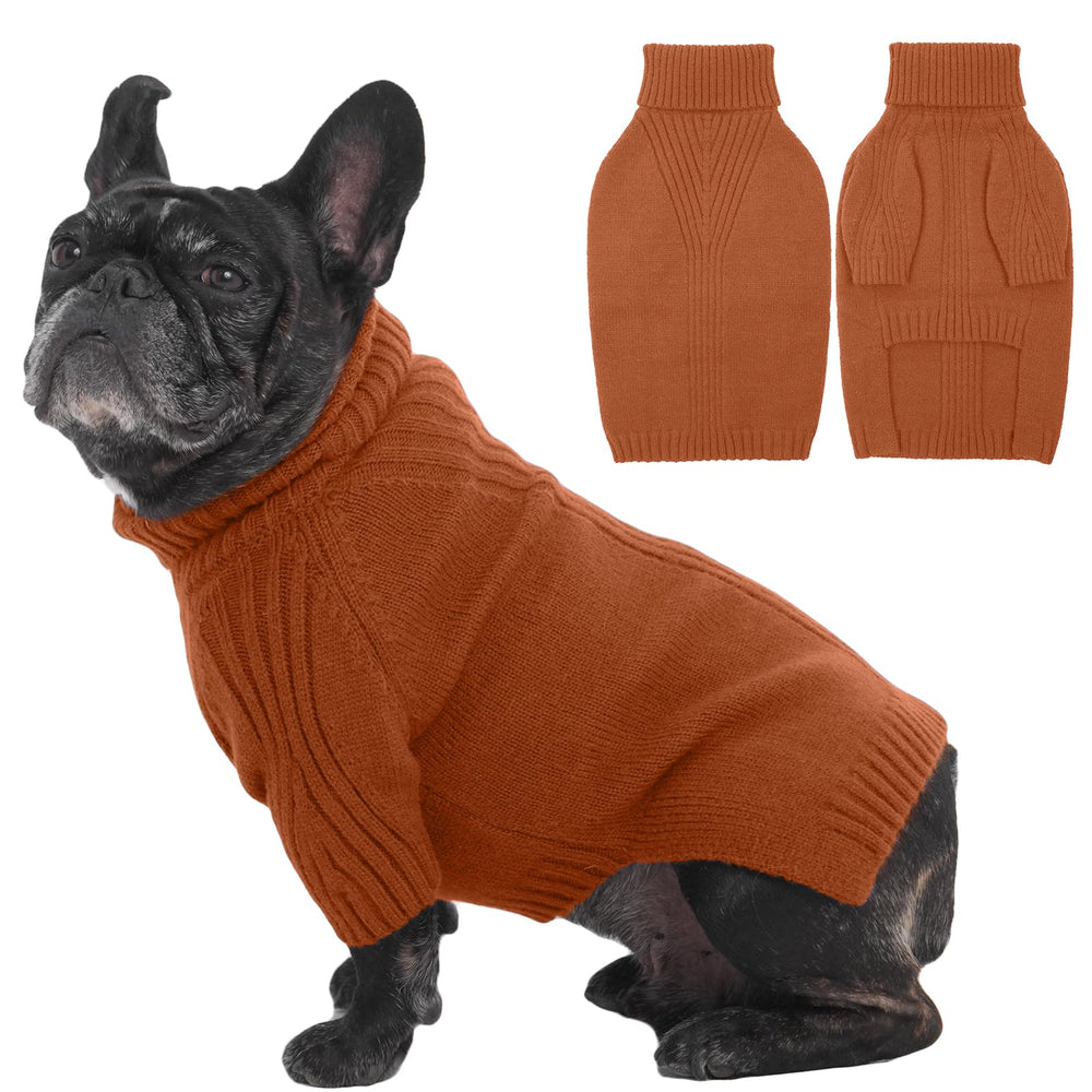 IECOii dog sweater shows chest size guidance for a secure fit