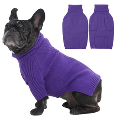 IECOii dog sweater medium front view offers cozy warmth for winter walks