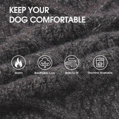 IECOii dog sweater sleeveless design enables easy on off.