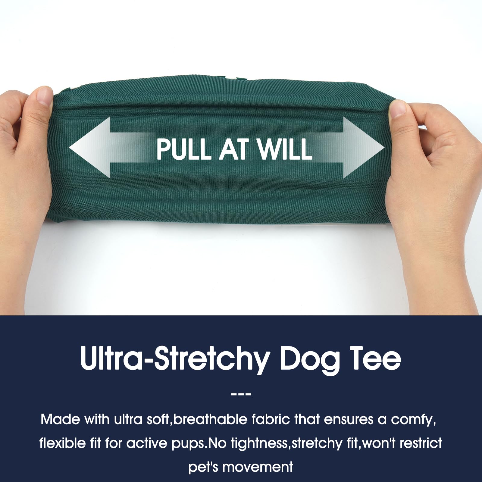 IECOii sleeveless dog T-shirt demonstrates ventilation and flexibility.