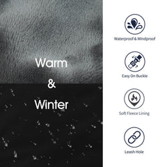 IECOii Extra Warm Coat back with reflective strip improves visibility during evening strolls.