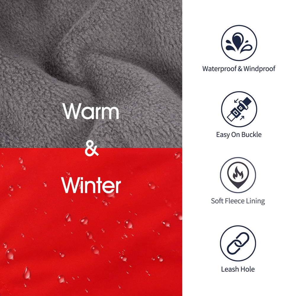 IECOii extra-warm-dog-coat reflective-strip enhances visibility for safer night walks