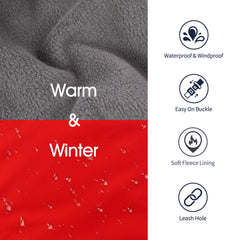 IECOii extra-warm-dog-coat reflective-strip enhances visibility for safer night walks