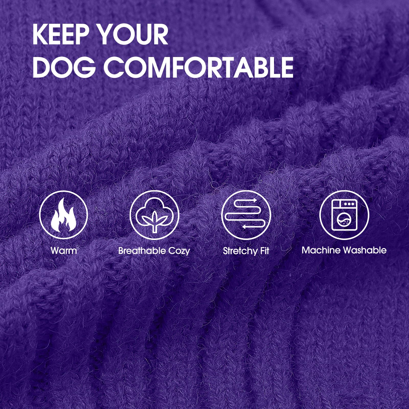 IECOii 4XL back view shows secure knit for big dogs in winter.