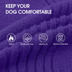 IECOii 4XL back view shows secure knit for big dogs in winter.