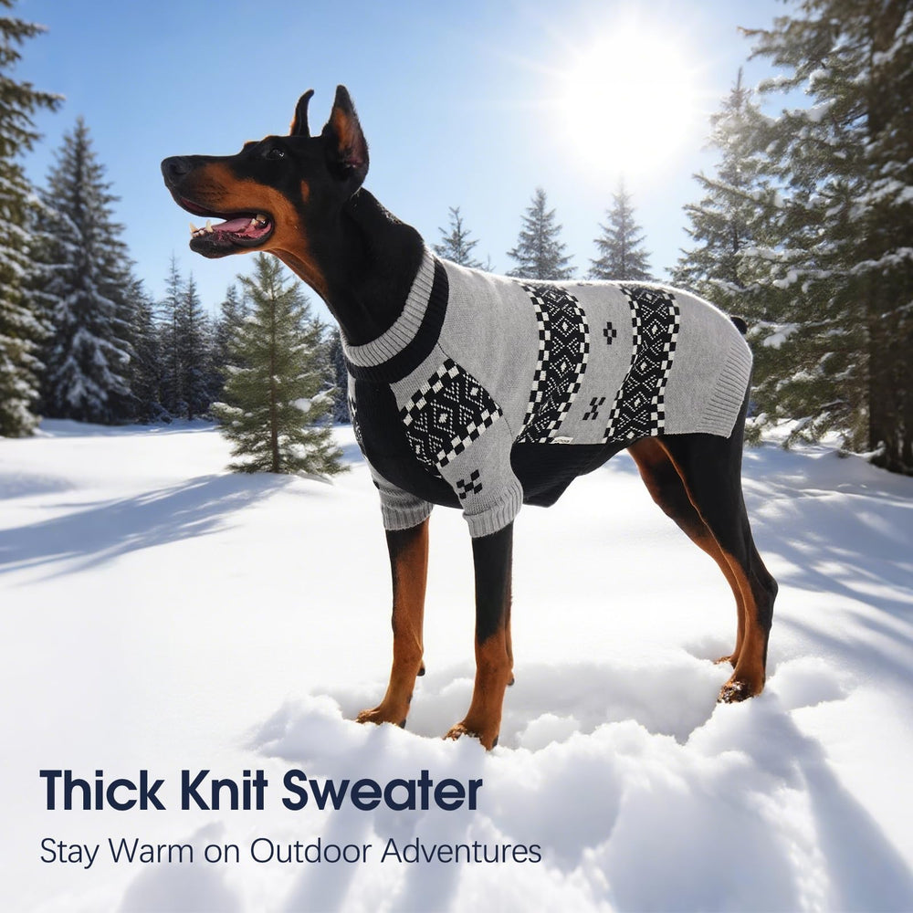 IECOii Great Dane Sweater mock neck reduces chin chafing against wind