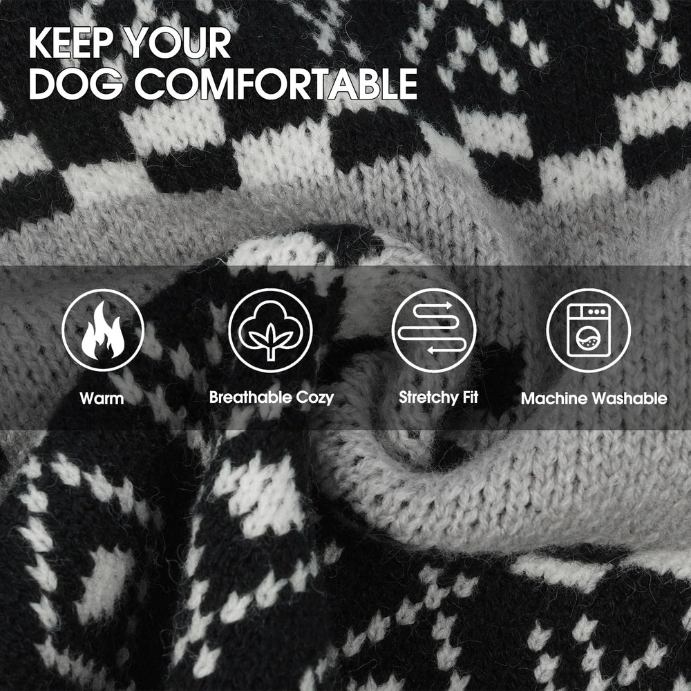 IECOii Great Dane Sweater neck area keeps the chin warm on cold days