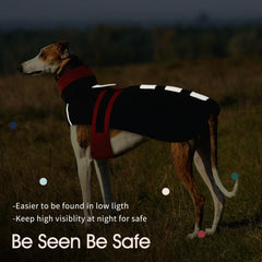 IECOii Greyhound Coat turtleneck with adjustable collar for secure fit