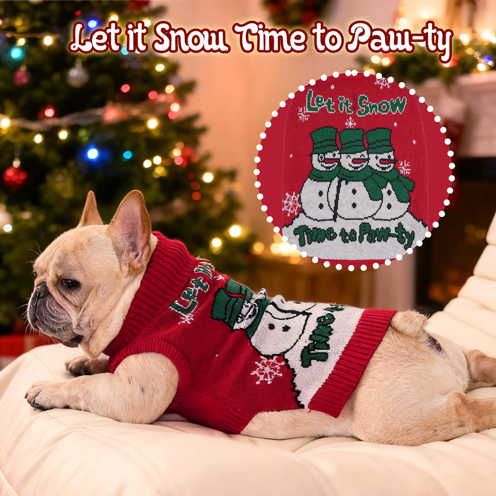 IECOii holiday dog sweater large-breed fit eases dressing for gatherings.