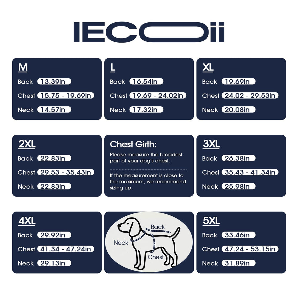 IECOii coat features reflective trims for safer nighttime visibility on walks.