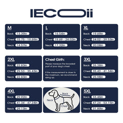 IECOii coat features reflective trims for safer nighttime visibility on walks.
