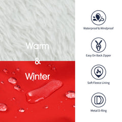 IECOii polar fleece-lined coat close-up highlighting warmth.
