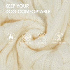 IECOii winter dog sweater turtleneck keeps neck warm on walks.