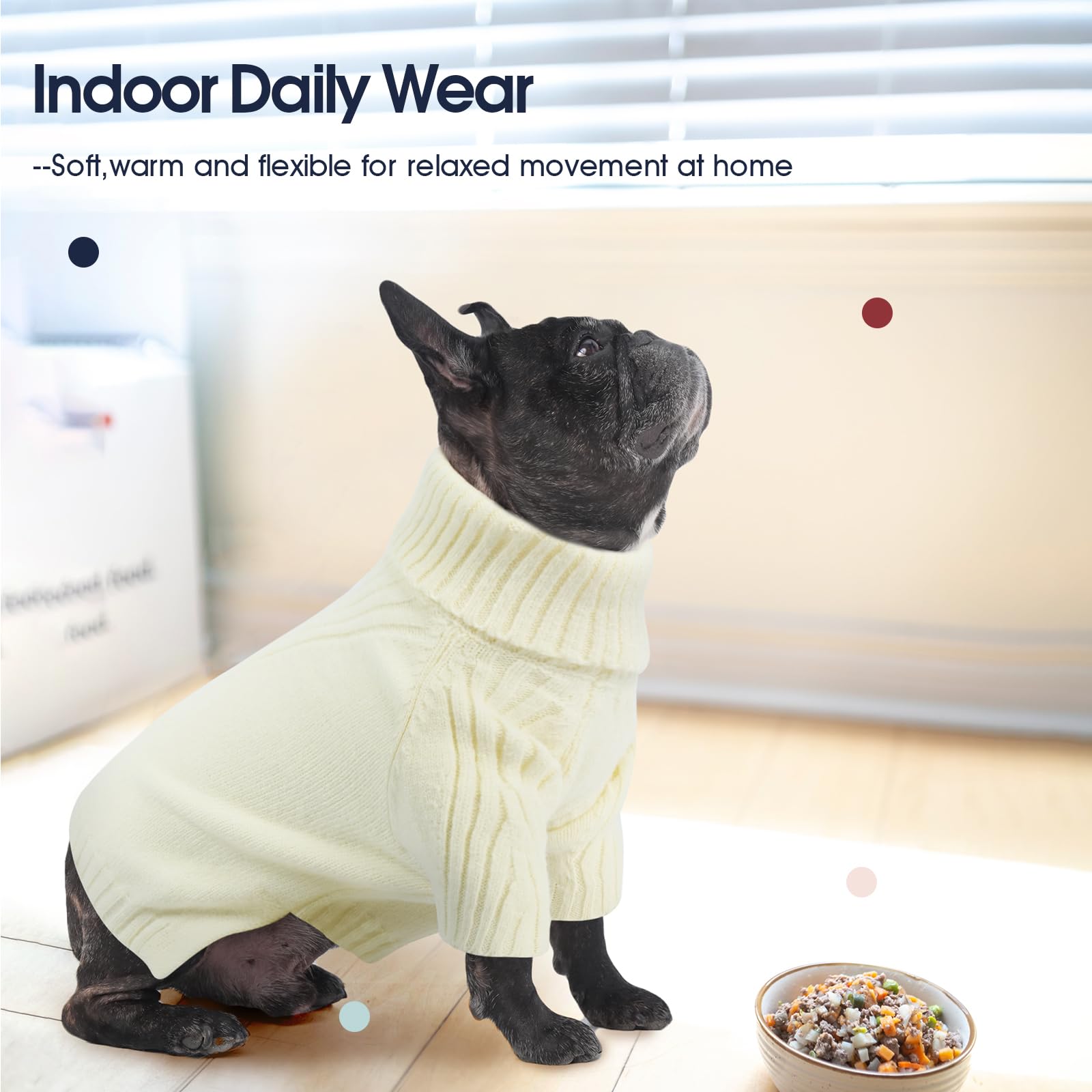 IECOii XL dog sweater in multiple colors highlights versatile styling options.