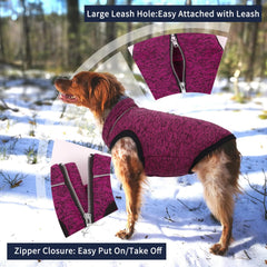 IECOii XXL dog jacket inner fleece panel provides soft warmth