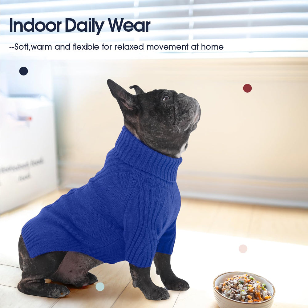 IECOii XXL dog sweater royal blue chest measurement detail for accurate fit