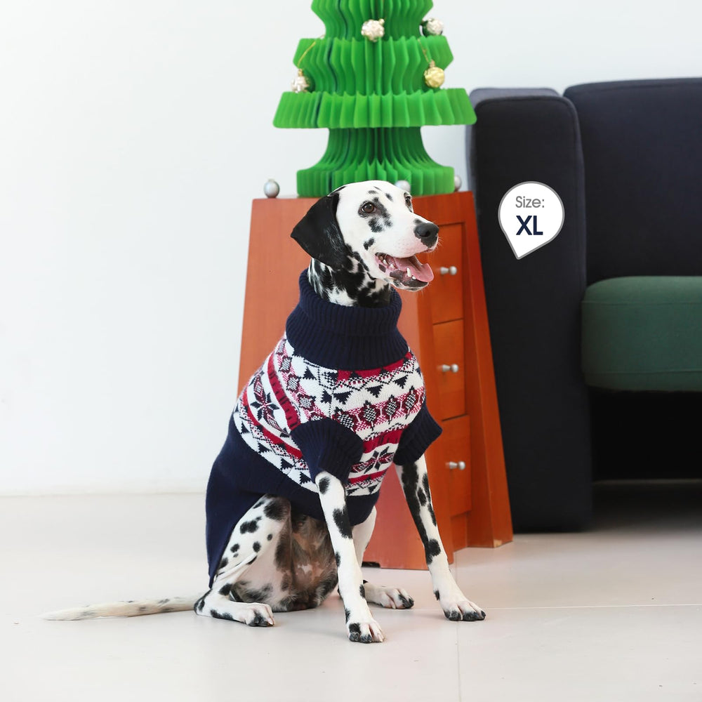 IECOii XXL dog sweater blue-red variation, two-color option for style.