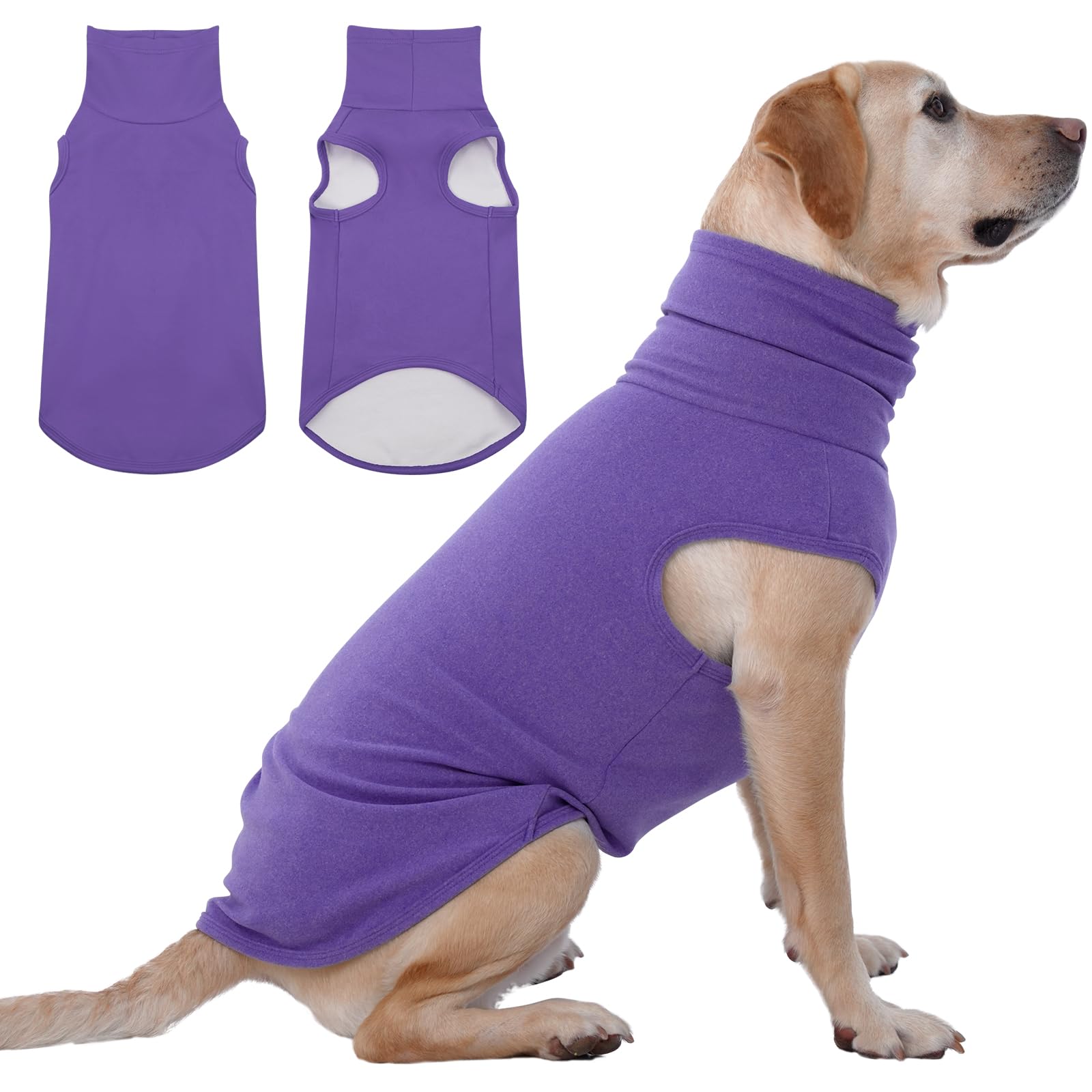 IECOii XXL dog sweater on a large dog, showcasing warm pullover comfort for cozy winter walks.