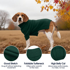 IECOii XXL green knit fabric closeup shows soft, stretchable winter warmth