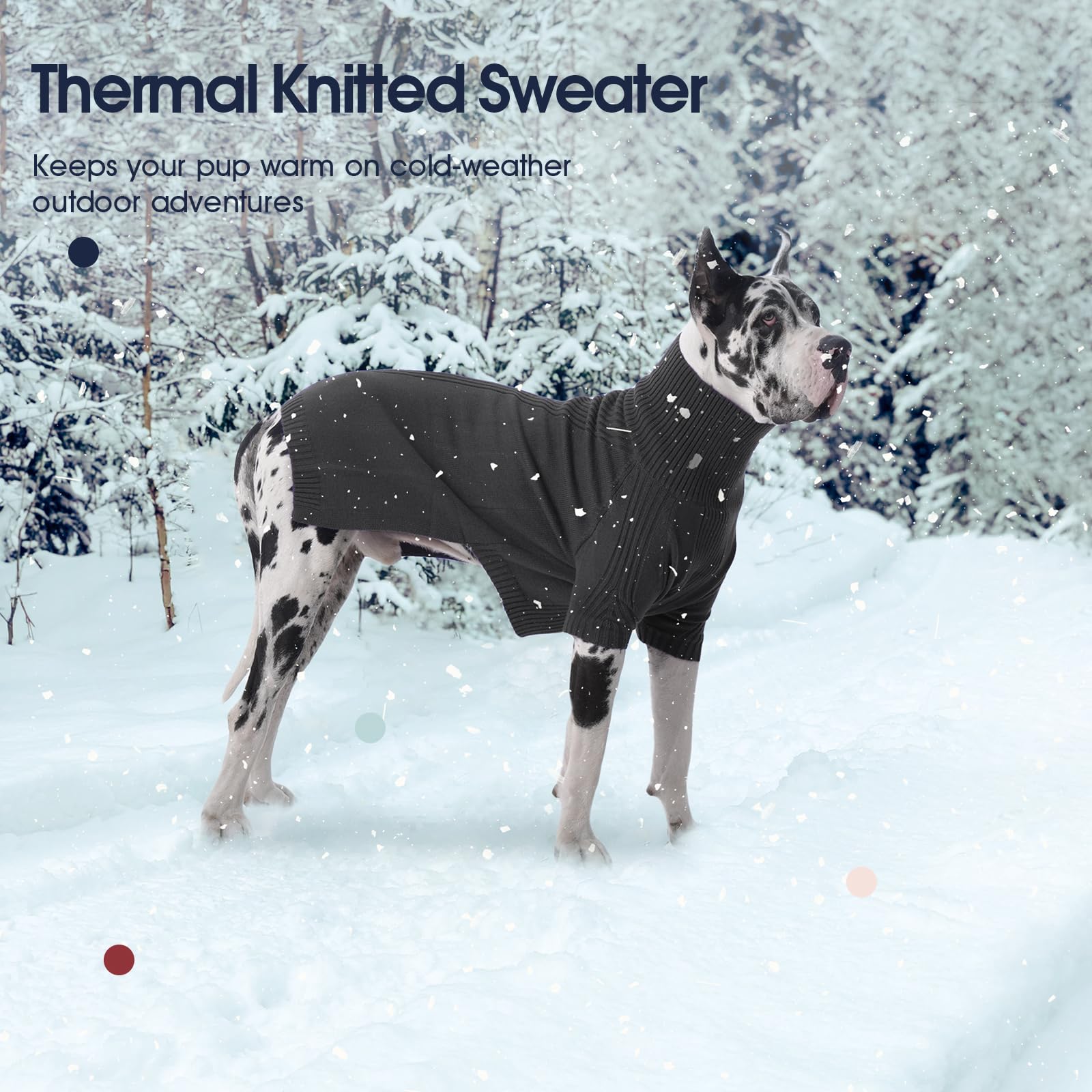 IECOii XXL dog sweater color options for versatile daily outfits