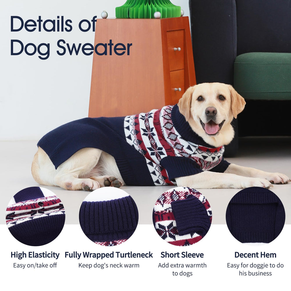 IECOii XXL dog sweater neck-detail close-up, high collar for insulation.