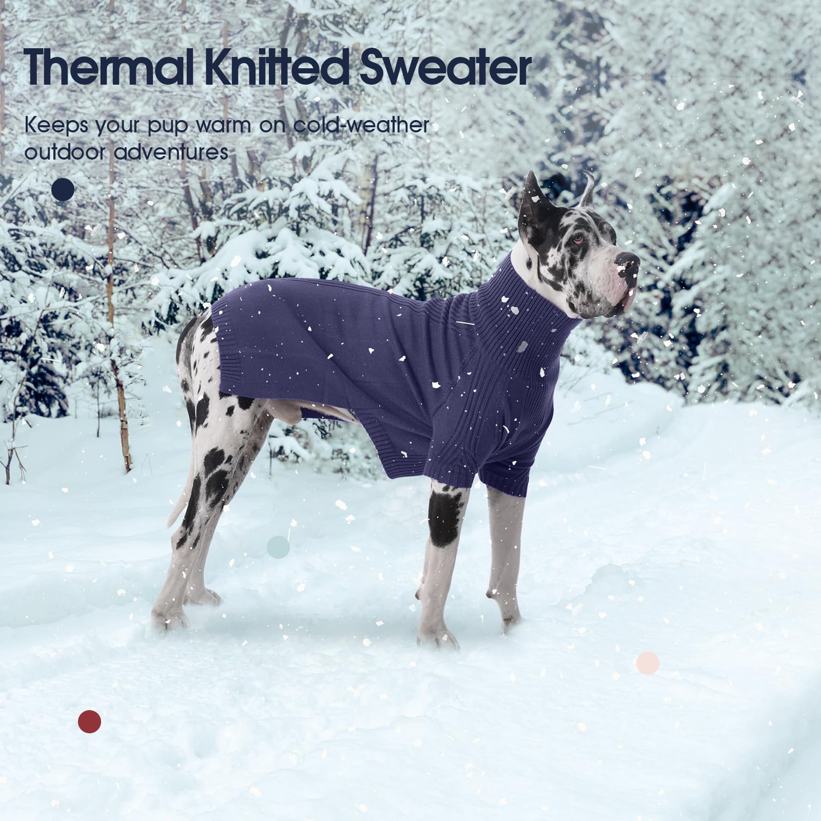 IECOii XXL dog sweater neutral color range for daily wear