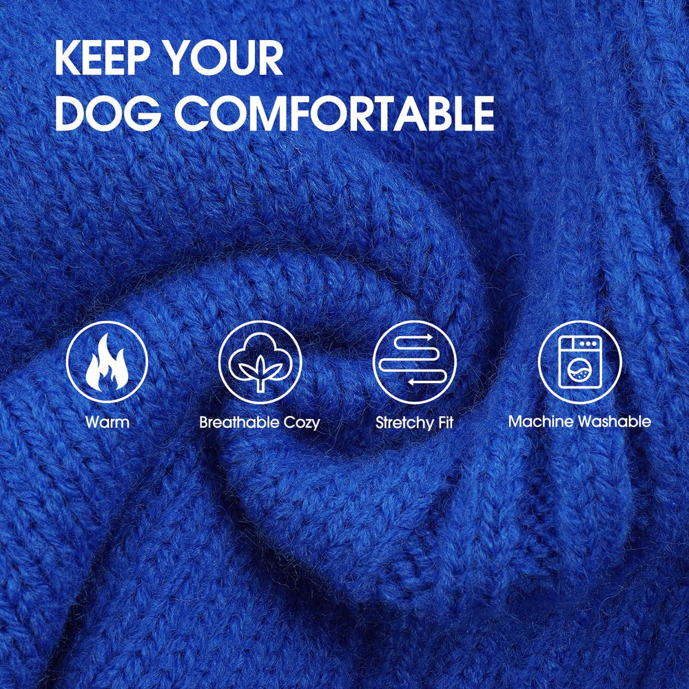 IECOii XXL dog sweater royal blue side view highlighting daily wear versatility