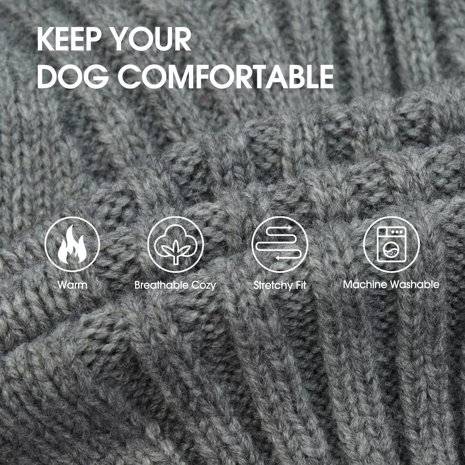 IECOii XXXL dog sweater back length ensures full coverage and warmth