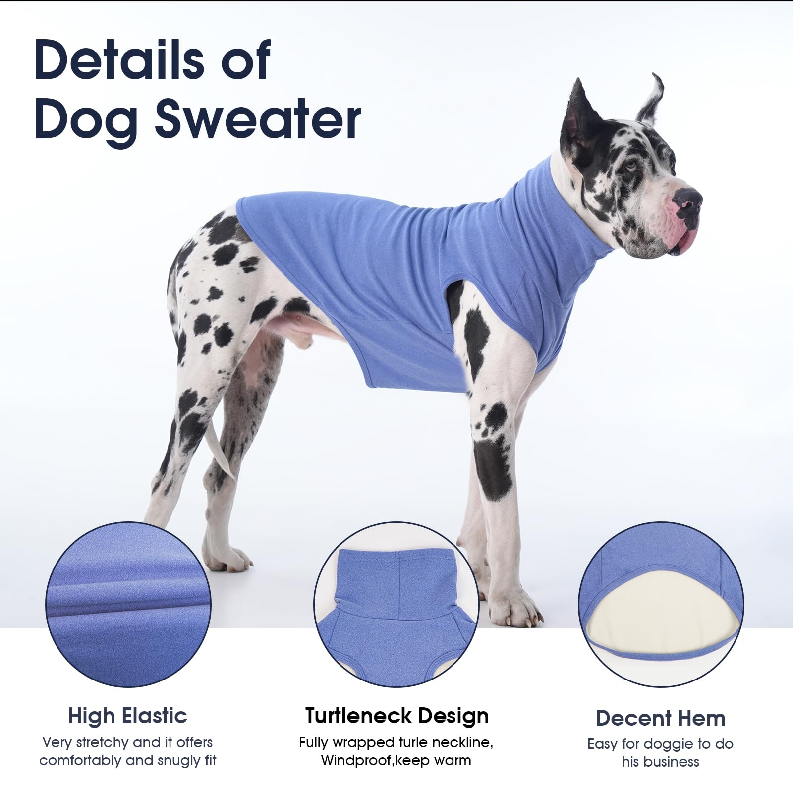 IECOii XXXL dog sweater being worn by a large breed during a walk