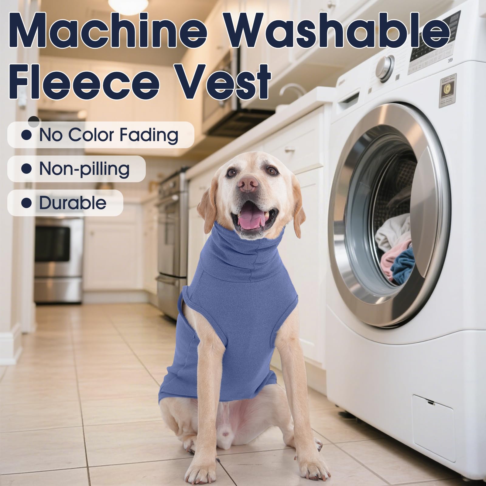 IECOii XXXL dog sweater is machine washable and fade resistant