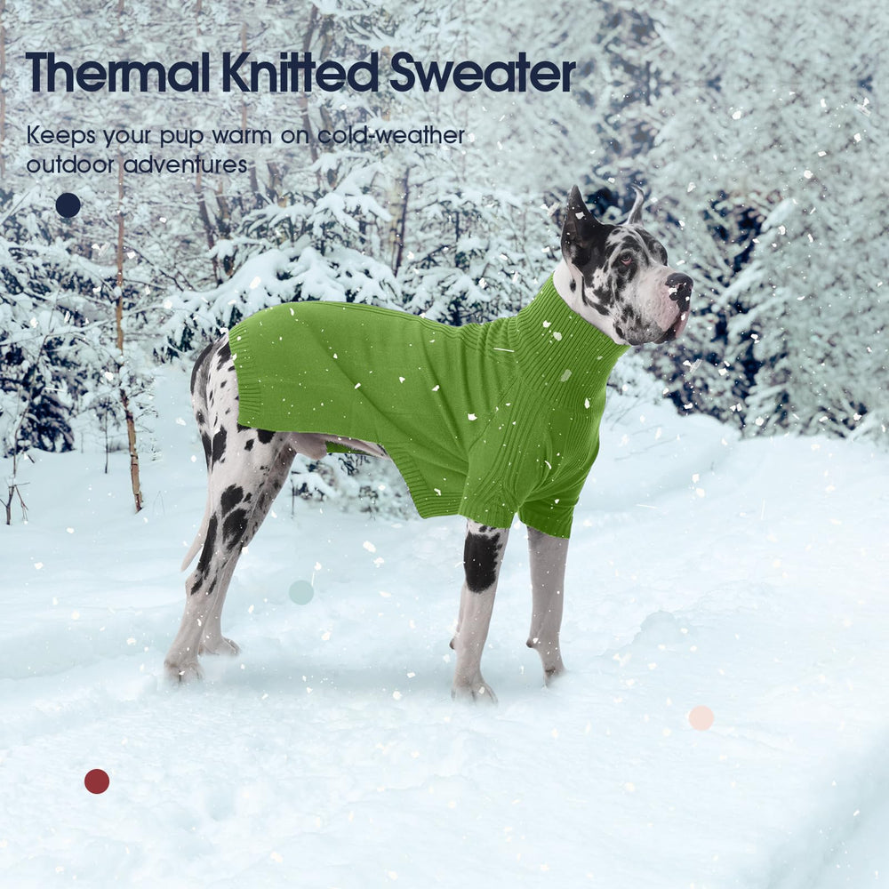 IECOii XXXL dog sweater pullover-on-dog demonstrates easy dressing and secure fit
