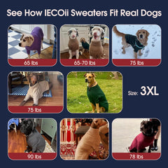 IECOii XXXL dog sweater pullover design for easy dressing
