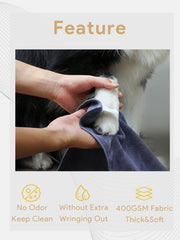 IEDASING'S CHOICE 400gsm microfiber towel, skin-friendly, ideal for gentle post-bath drying