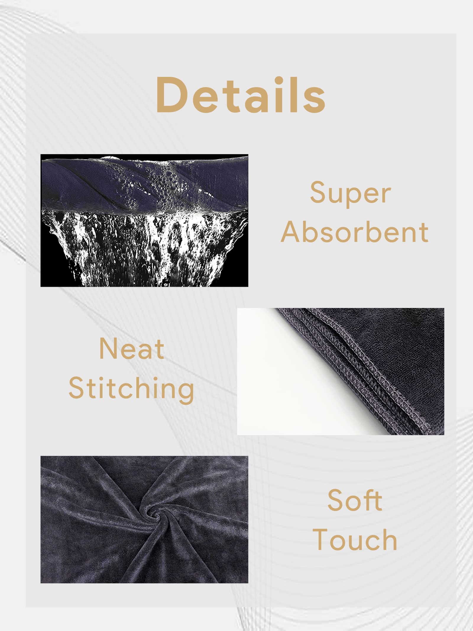 IEDASING'S CHOICE microfiber towel keeps fur from snagging during wipe