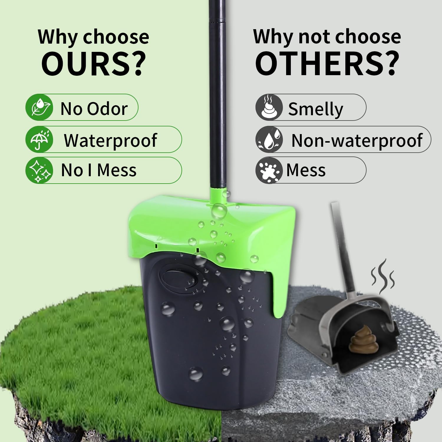 ienjoyed pooper scooper effective on grass and gravel surfaces