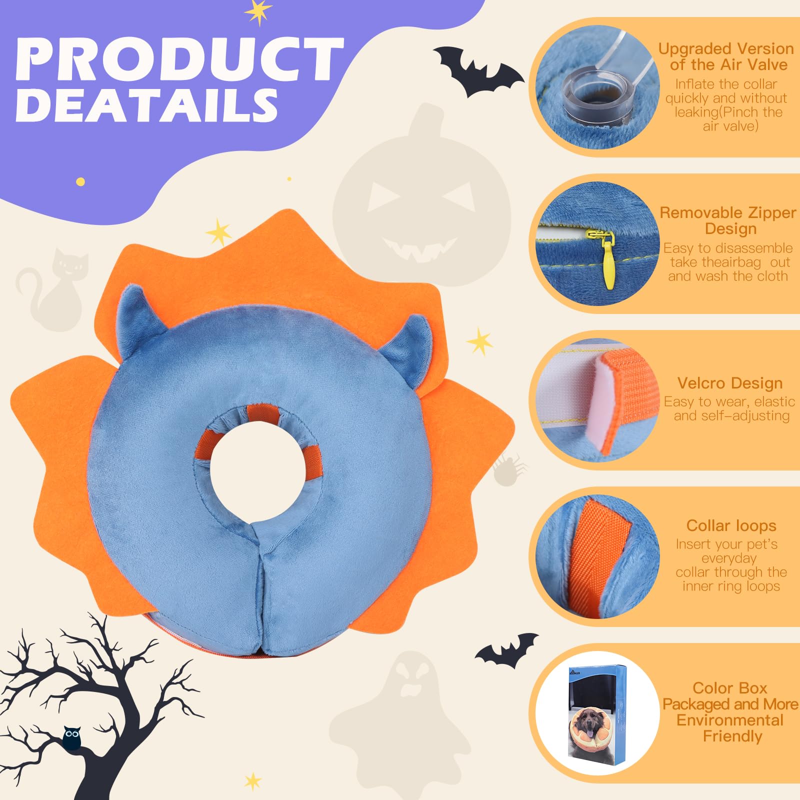 IEUUMLER adjustable dog cone ensures secure, comfortable fit for recovery