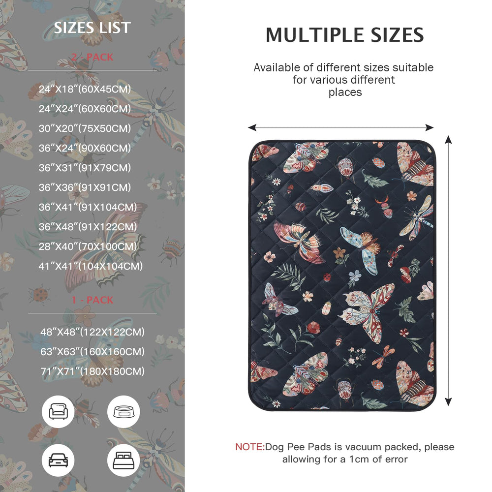 IEUUMLER butterfly-pattern pee pad adds cheerful decor while protecting floors during training.