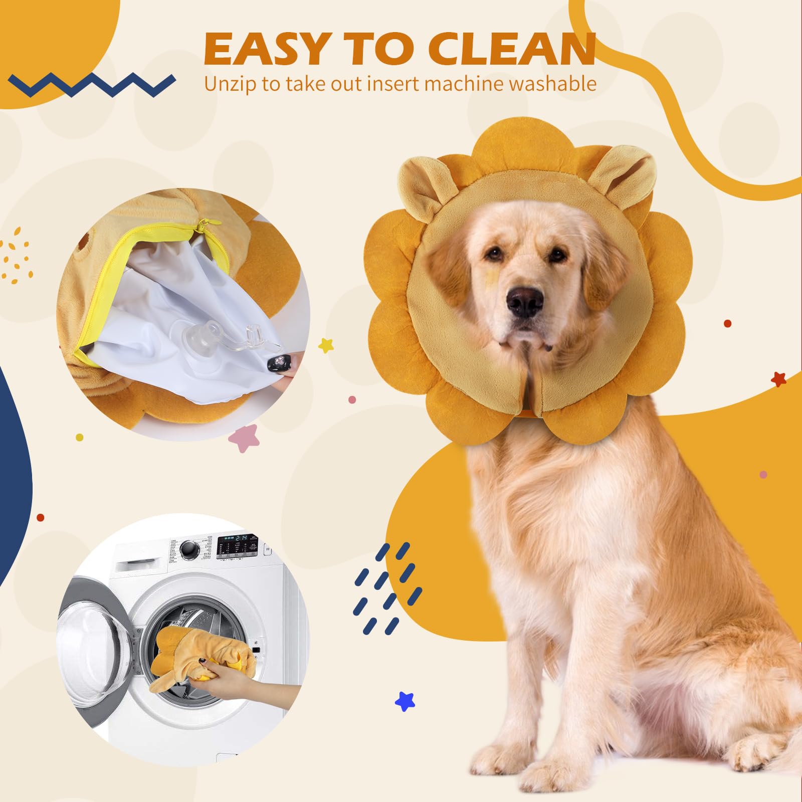 IEUUMLER comfy travel dog cone in motion during daily activities