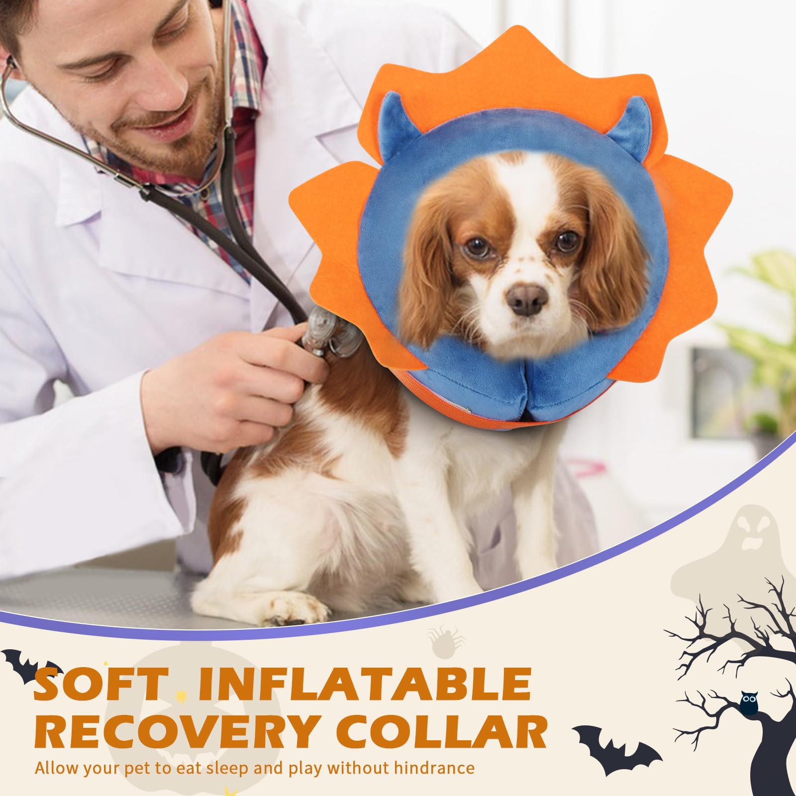 IEUUMLER collar deflates for easy storage and travel