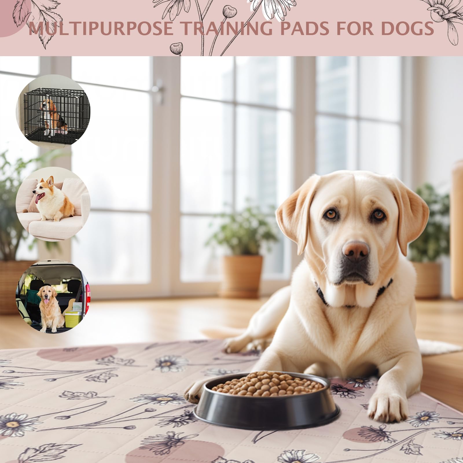 IEUUMLER playpen-use pad provides comfortable surface for puppies during play.