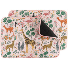 IEUUMLER washable pee pad forest pattern top view showing soft absorbent surface