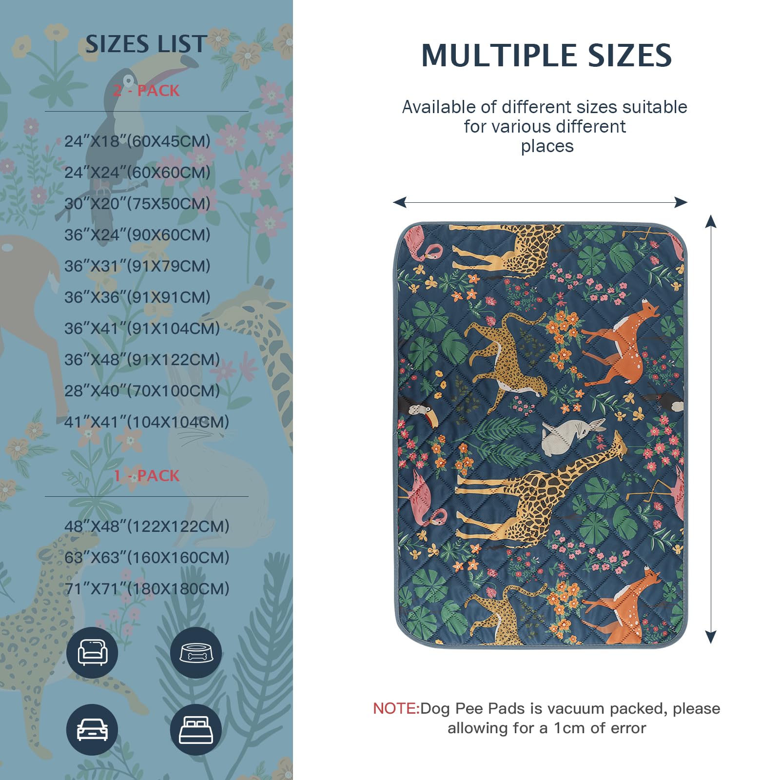 IEUUMLER waterproof layer pee pad protects surfaces from leaks.