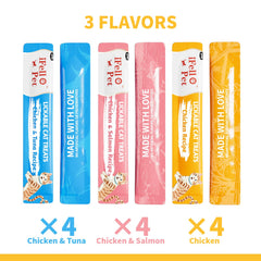 IFELLO PET Cat Treats Lickable Chicken Tube emphasizing high-protein treat for training.