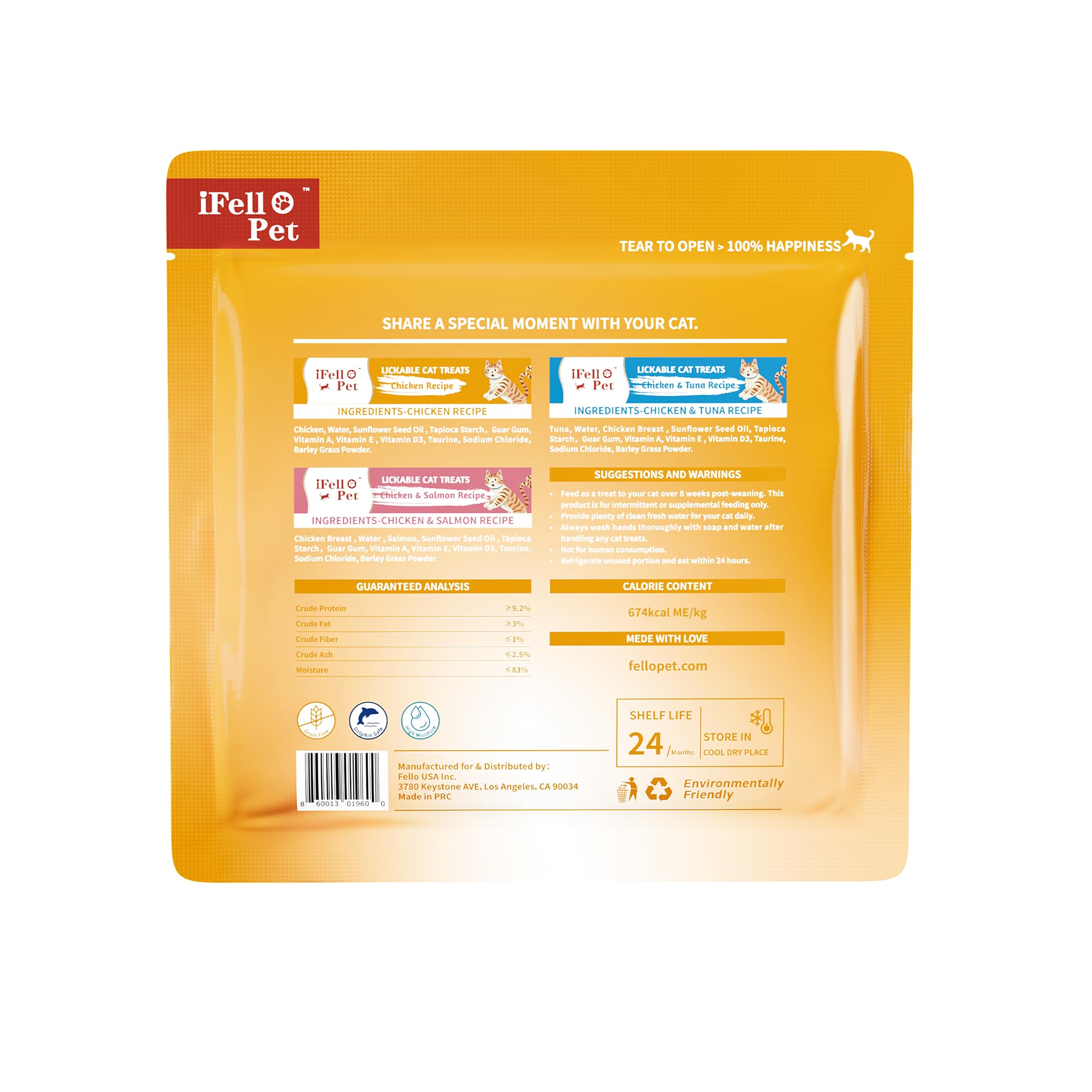 IFELLO PET Lickable variety-pack packaging close-up highlighting portion-sized rewards.