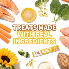 IFELLO PET Cat Treats Lickable Salmon Tube highlighting moisture-rich texture for cravings.