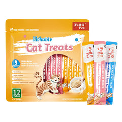IFELLO PET Cat Treats Lickable Tuna Tube close-up showcasing protein-rich flavor for picky cats.