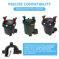 IFERLA hose clip included demonstrates tool-free installation.