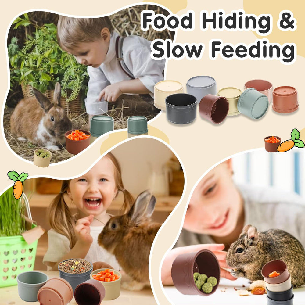 Iffitya bunny-stacking-cups closeup showing safe, durable plastic for long-lasting bunny toys.