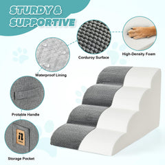 IFNOW curved design grey dog stairs improving balance climbing furniture