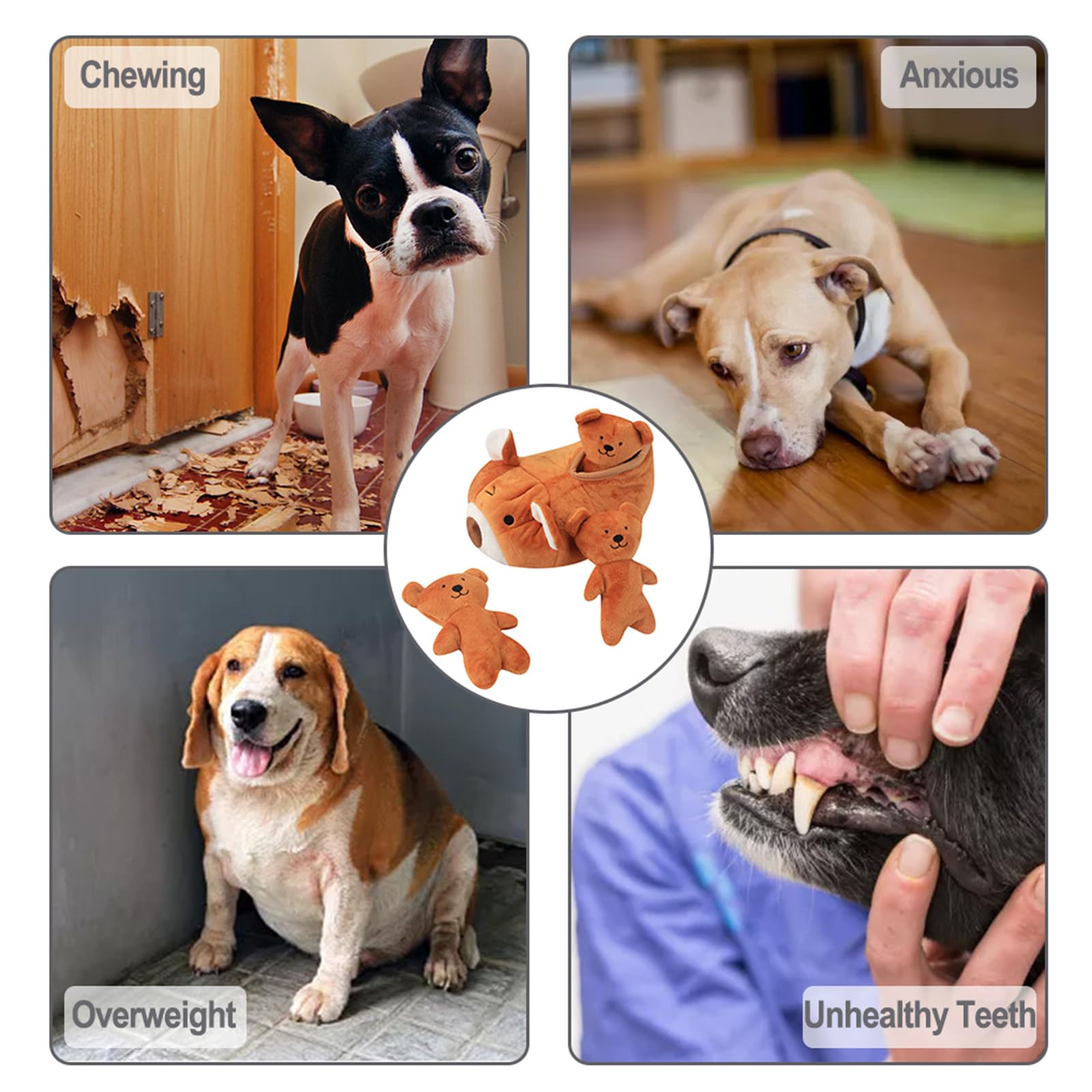 IFOYO plush dog toy interactive fetch setup with bears for engaging bonding sessions.